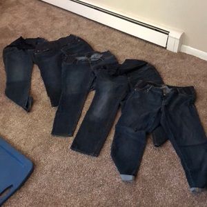 Lot of 5 maternity jeans